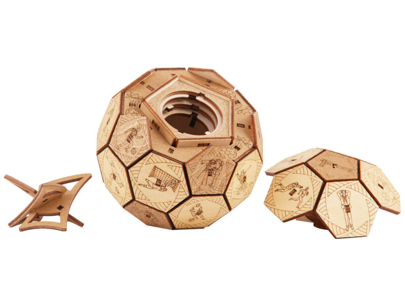 EscapeWelt Dřevěný hlavolam Quest Ball